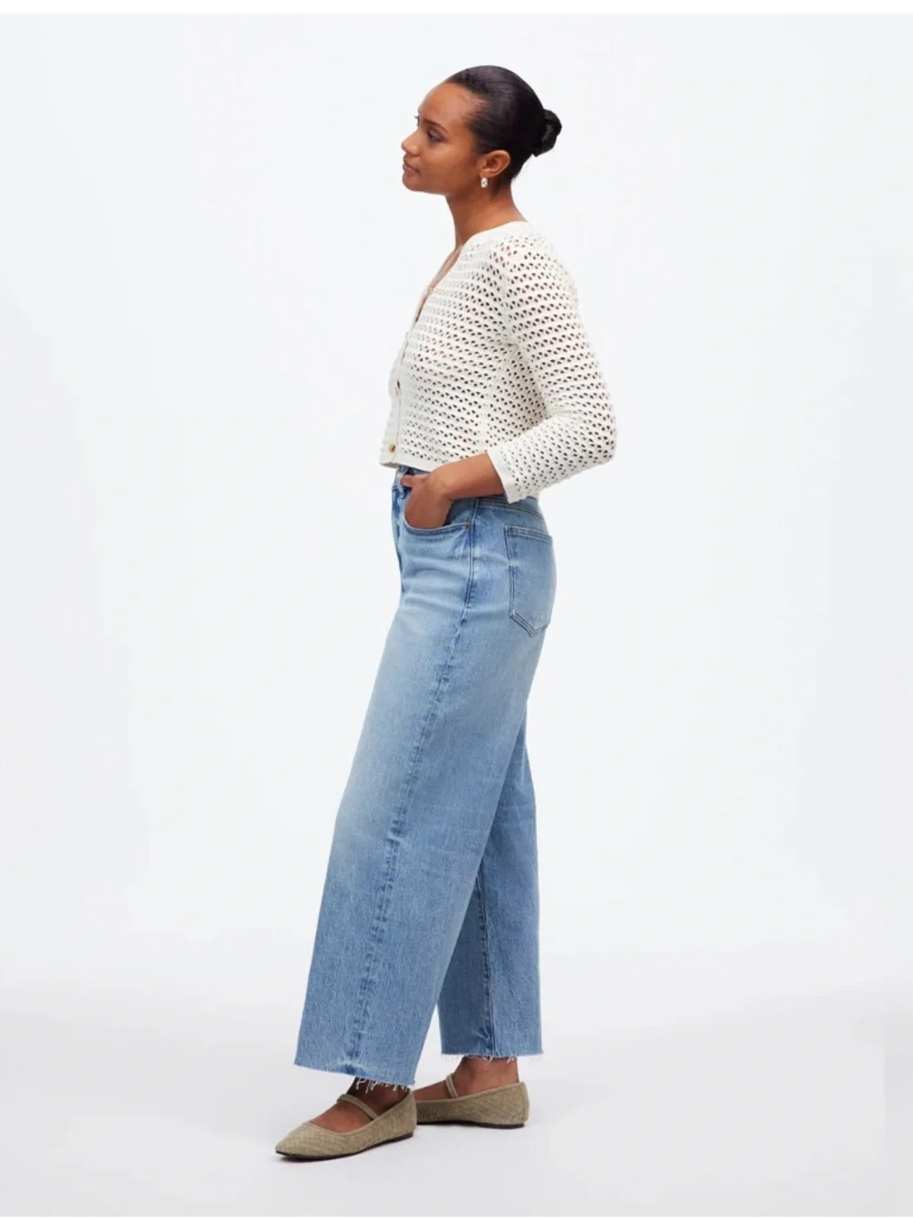 Madewell The Curvy Perfect Vintage Wide Leg Crop Jean - Picture 2 of 5